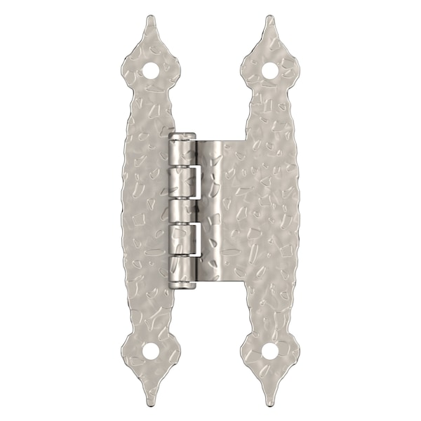 Amerock 3/8in 10mm Offset Non-Self Closing Face Mount Satin Nickel Cabinet Hinge, 1 Pair - BPR3406G10