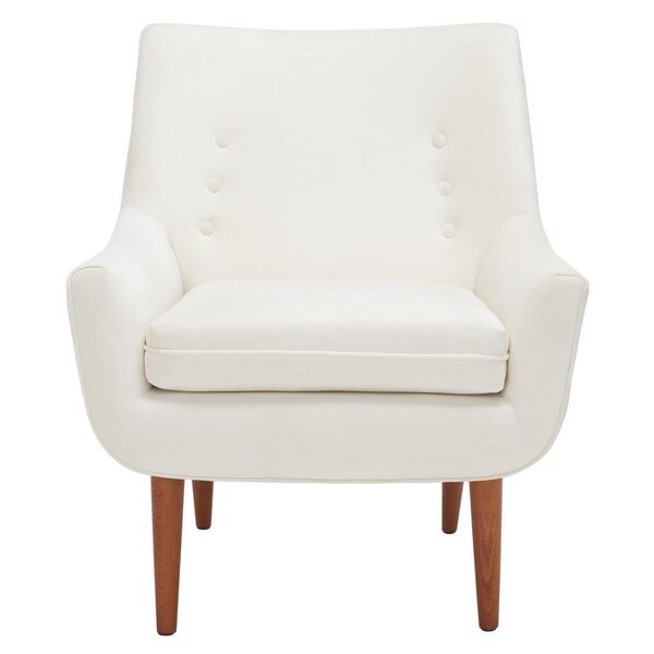 Safavieh 31 x 27 x 30 in. Amina Accent Chair, Cream - ACH1303B