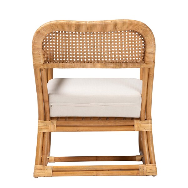 Bali & Pari Ailith Modern Bohemian Light Honey Rattan Arm Chair - 243-13643-ZORO