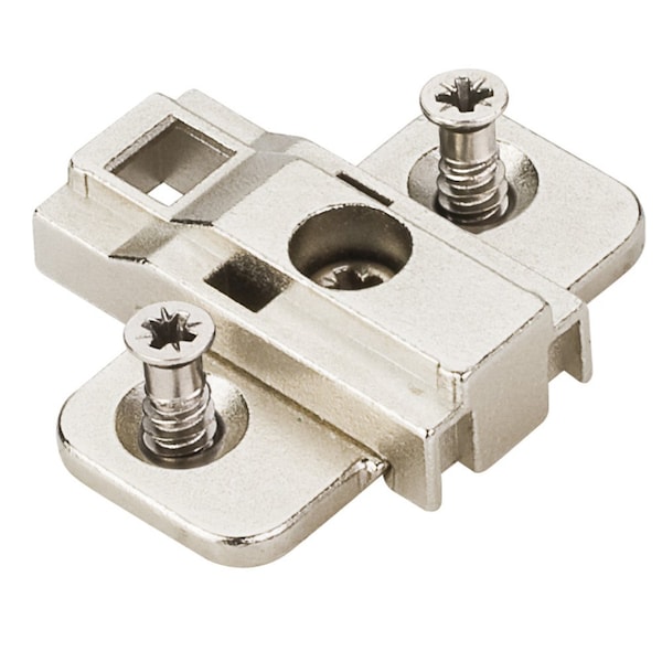 Hardware Resources Heavy Duty 3 mm Cam Adj Zinc Die Cast Plate with Euro Screws for 500 Series Euro Hinges - 400.0P74.75