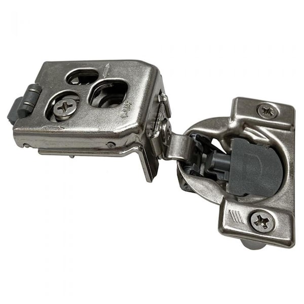 Lawnitator 1.25 in. Soft-Close Overlay Optimat Face Frame Clip-On Dowel Hinge, Zinc - LA1785556