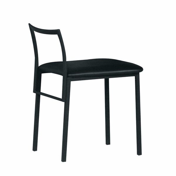 Homeroots 26 x 17 x 19 x 26 Black Simple Upholstered Chair - 285609