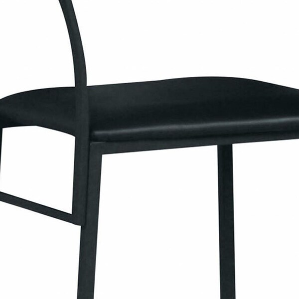 Homeroots 26 x 17 x 19 x 26 Black Simple Upholstered Chair - 285609