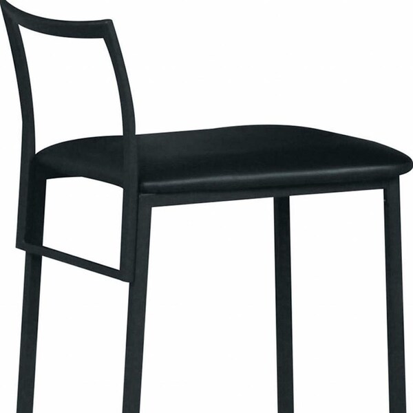 Homeroots 26 x 17 x 19 x 26 Black Simple Upholstered Chair - 285609
