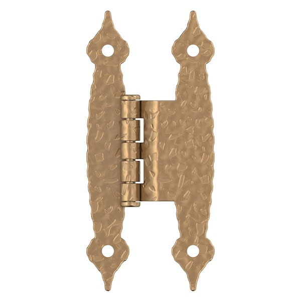 Amerock 3/8in 10mm Offset Non-Self Closing Face Mount Champagne Bronze Cabinet Hinge, 1 Pair - BPR3406CZ