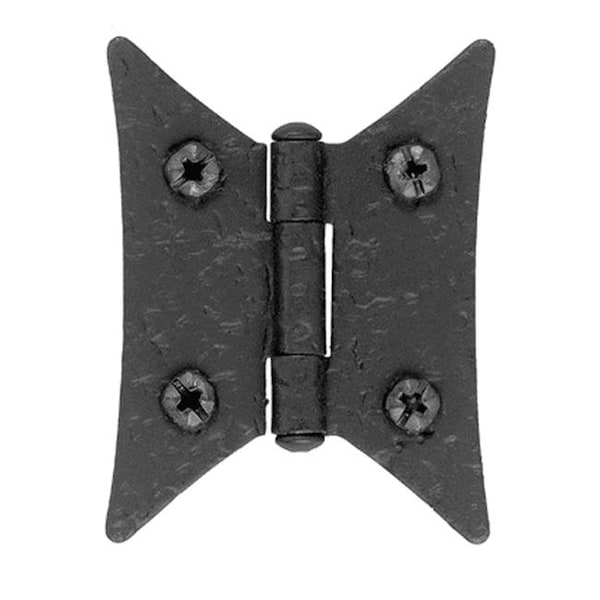 Acorn Mfg Acorn RJ1BQ Flush Rough Iron Surface Mount Butterfly Cabinet Hinge - RJ1BQ