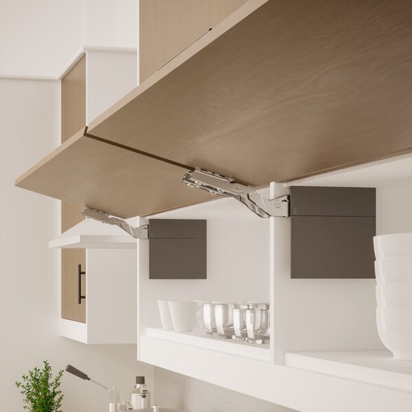 Richelieu Atmos Series 107 Degree HeavyDuty SoftClose LiftUp Hinge for Frameless Cabinet, Dark Gray, PR - AT00HD100