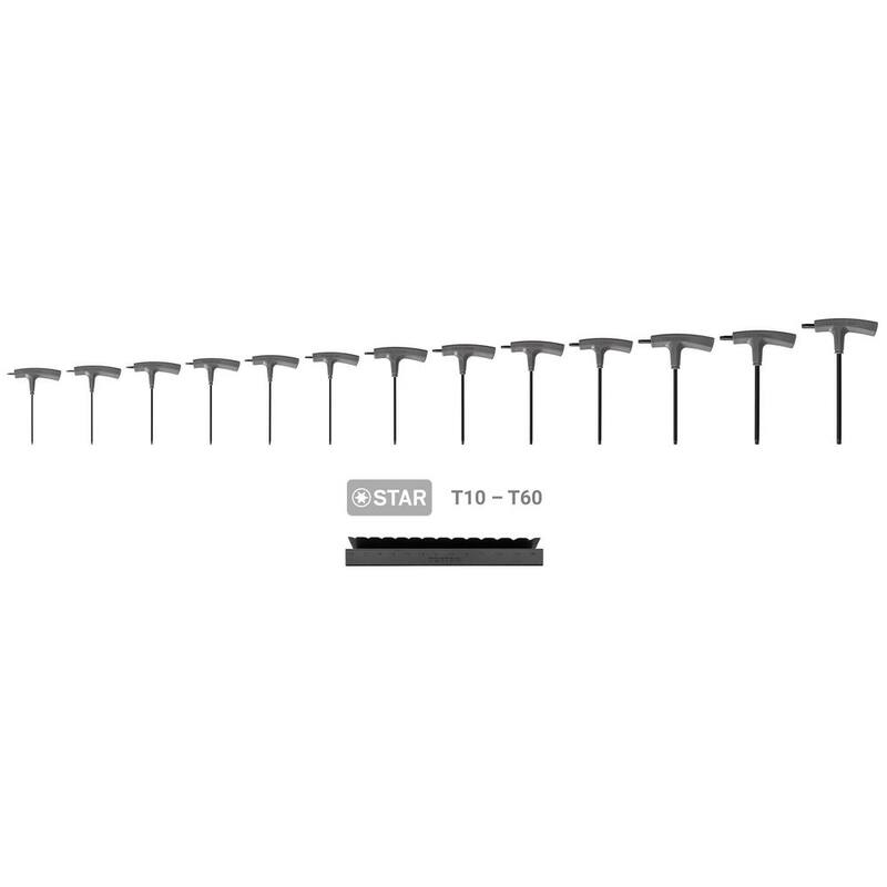 TEKTON Star T-Handle Key Set with Stand, 13-Piece (T6-T50) - KTT92401