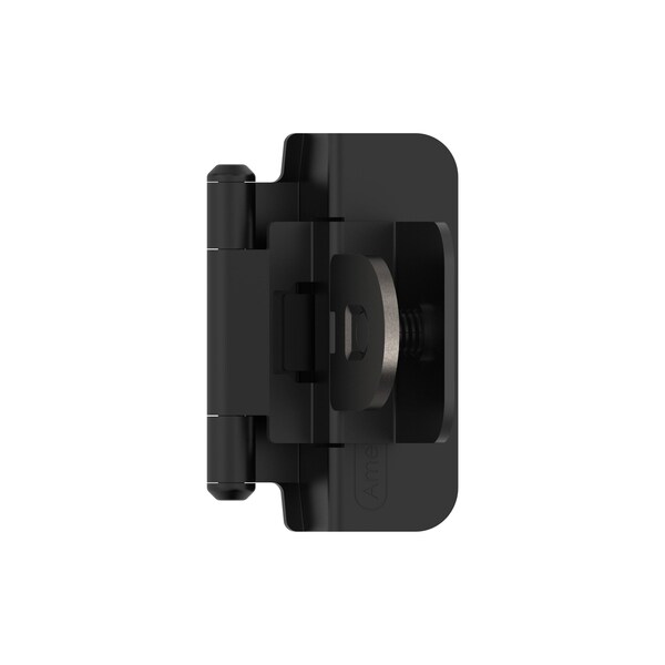 Amerock 3/8in 10mm Inset Double Demountable Matte Black Cabinet Hinge, 1 Pair - BPR8700FB
