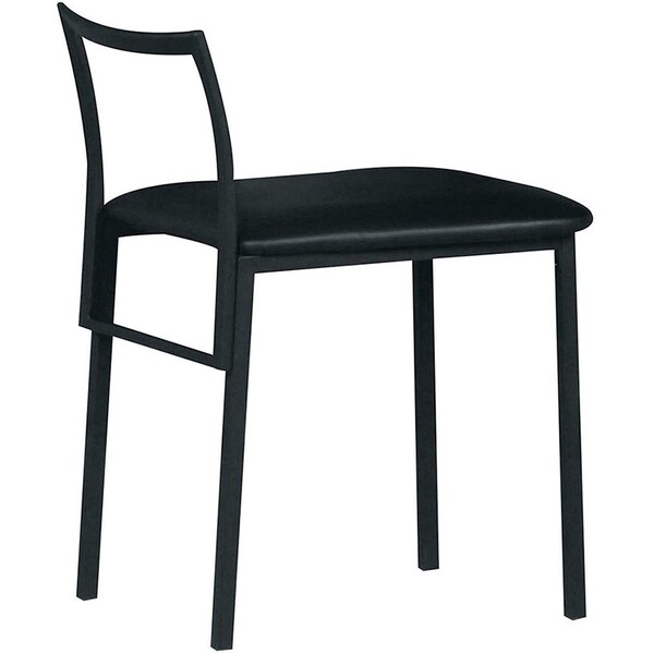 Gfancy Fixtures 26 x 17 X 19 X 26 Black Simple Upholstered Chair - GF2474603