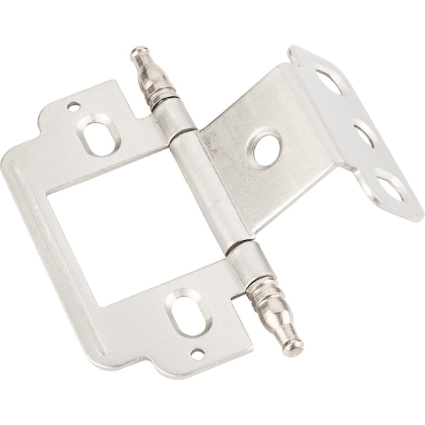 Hardware Resources 270° Partial Wrap for 3/4" Framex3/4" Door, Inset Flush, "A" Style Minaret Tip Hinge-Satin Nickel - 0148SN