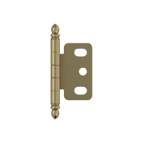 Amerock 3/4in 19mm Door Thickness Full Inset Partial Wrap Ball Tip Golden Champagne Cabinet Hinge, Single - PK3180TBBBZ