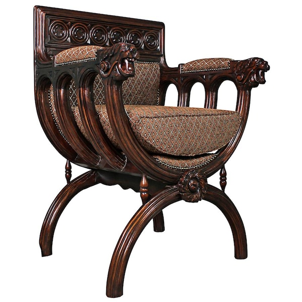 Design Toscano San Lorenzo Renaissance Cross-Frame Chair - AF51248