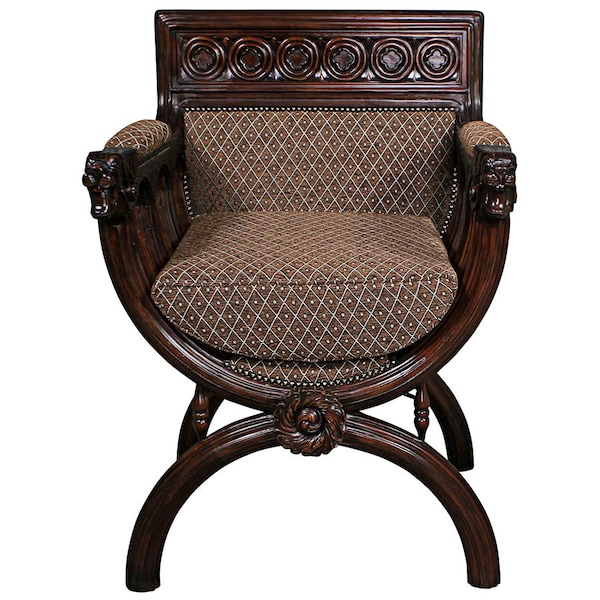 Design Toscano San Lorenzo Renaissance Cross-Frame Chair - AF51248