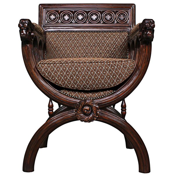 Design Toscano San Lorenzo Renaissance Cross-Frame Chair - AF51248
