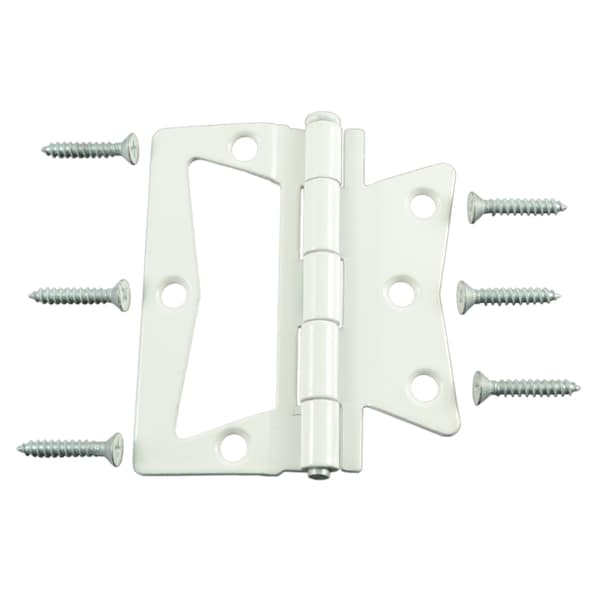 Midwest Fastener 3-1/2 White Steel Non-Mortise Hinges 2PK - 37382