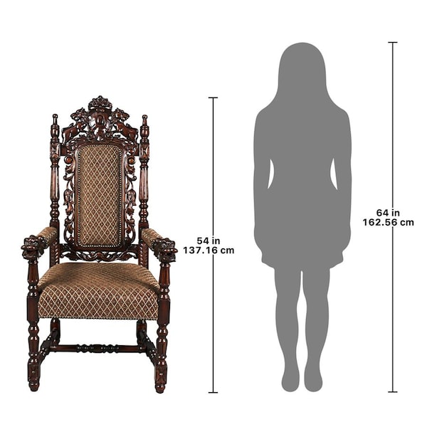 Design Toscano The Grand Occasion Heraldic Arm Chair - AF51249