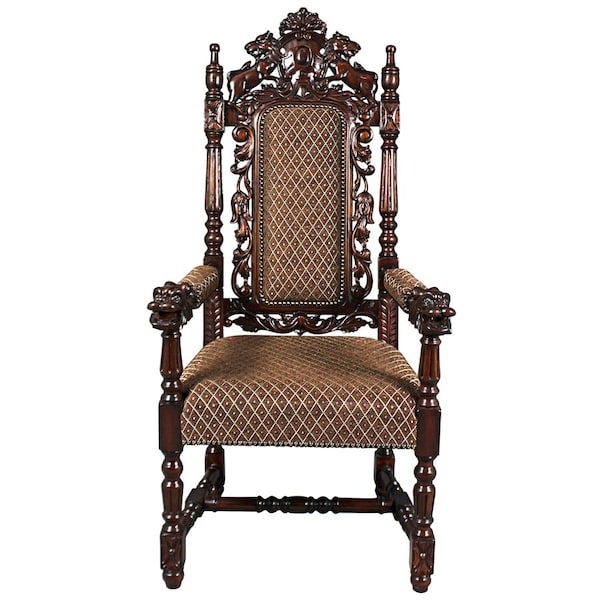 Design Toscano The Grand Occasion Heraldic Arm Chair - AF51249