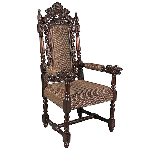 Design Toscano The Grand Occasion Heraldic Arm Chair - AF51249