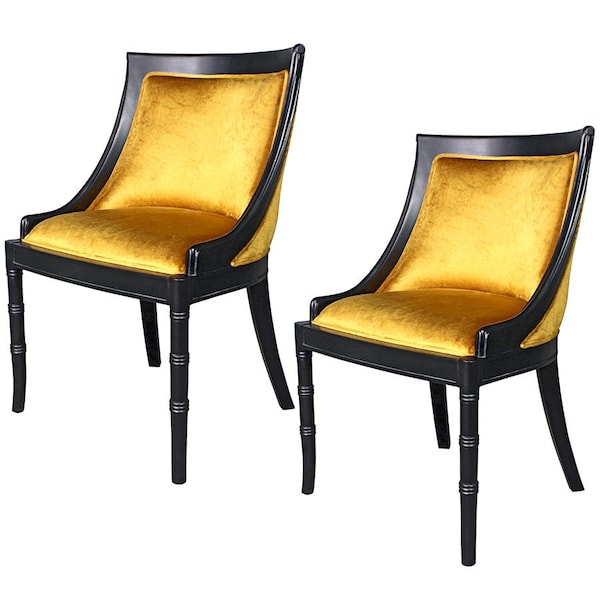 Design Toscano Emperor Caesar Neoclassical Swing Back Side Chairs, PK 2 - AF951762