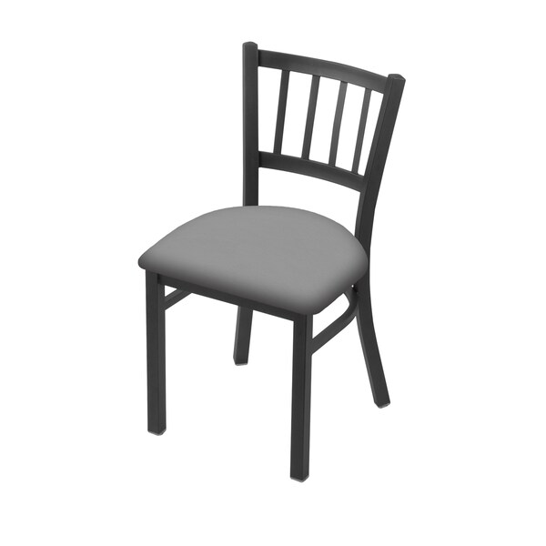 Holland Bar Stool Co 610 Contessa 18" Chair with Pewter Finish and Canter Folkstone Grey Seat - 61018PW007
