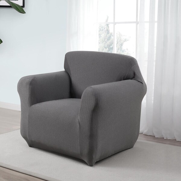 Madison Industries Madison  Kathy Ireland Santa Barbara Chair Slipcover, Brown - SANTA-CH-BN