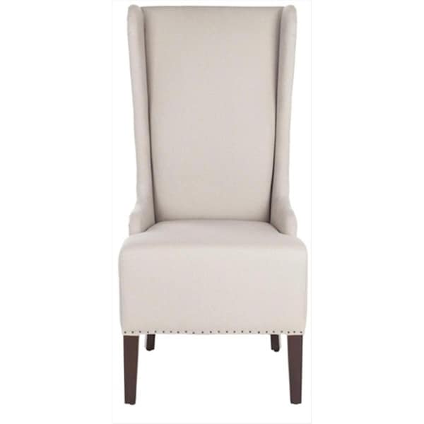 Safavieh Jack Bacall Nailhead Beige Linen Side Chair - MCR4501E