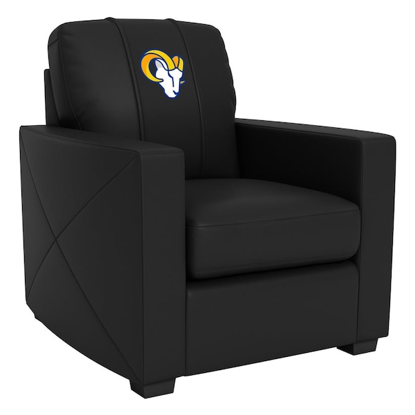 Dreamseat Silver Club Chair with Los Angeles Rams Secondary Logo - XZ7759002CHCDBK-PSNFL20081