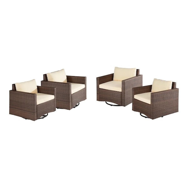 Seatsolutions 360 deg Glider Chair, Dark Brown, 4PK - SE3276133