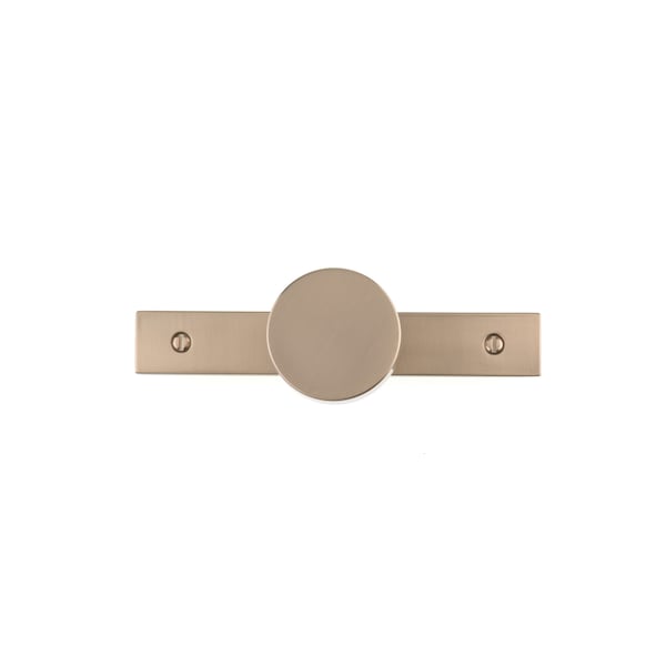 Richelieu 1 9/16 in (40 mm) Champagne Bronze Contemporary Cabinet Knob and Backplate - BP229540CHBRZ