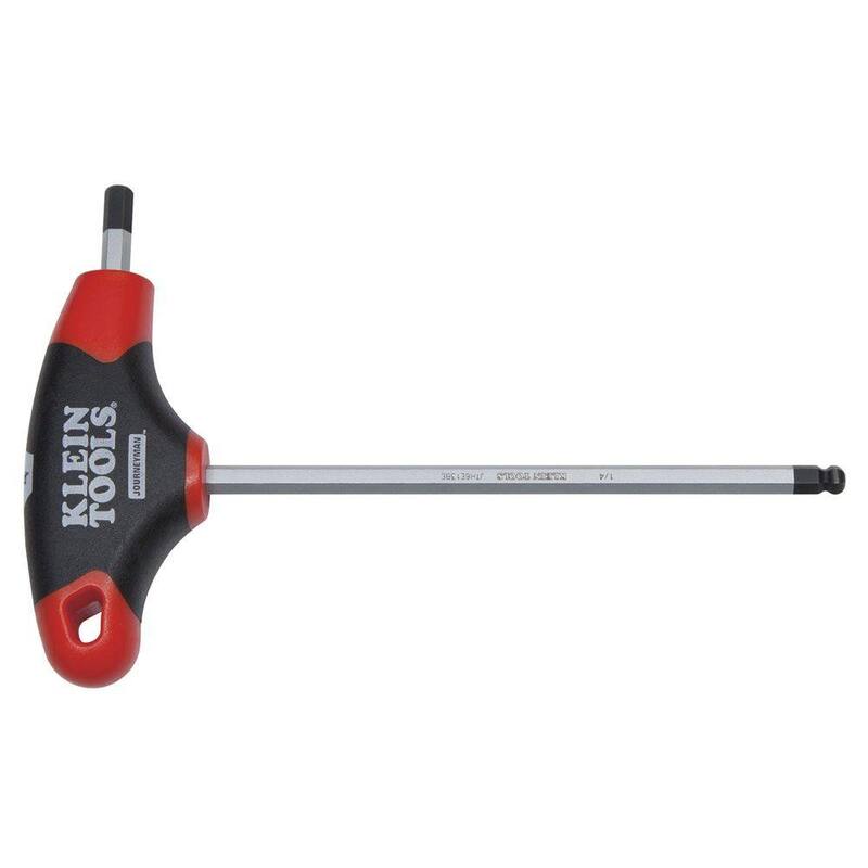 Klein Tools 1/4 in. Ball-End Journeyman T-Handle Hex Key 6 in. - JTH6E13BE
