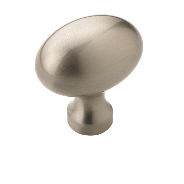 Amerock Vaile 1-3/8 in 35 mm Length Satin Nickel Cabinet Knob, 10PK - 10BX53014G10