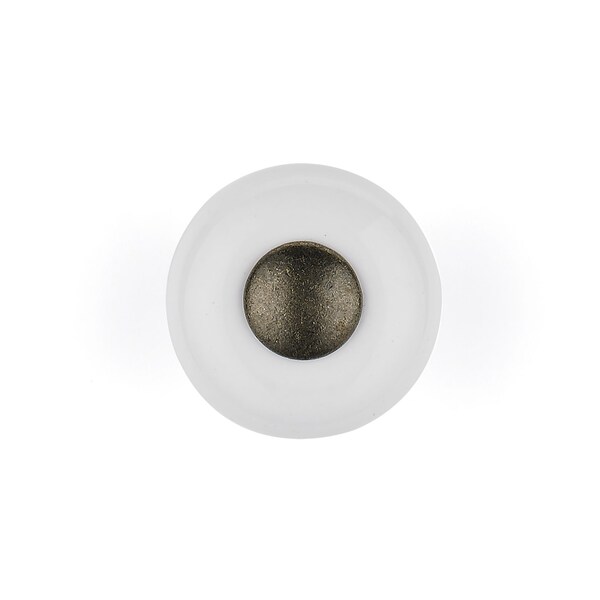 Richelieu 1 in (25 mm) White Eclectic Cabinet Knob - BP500330