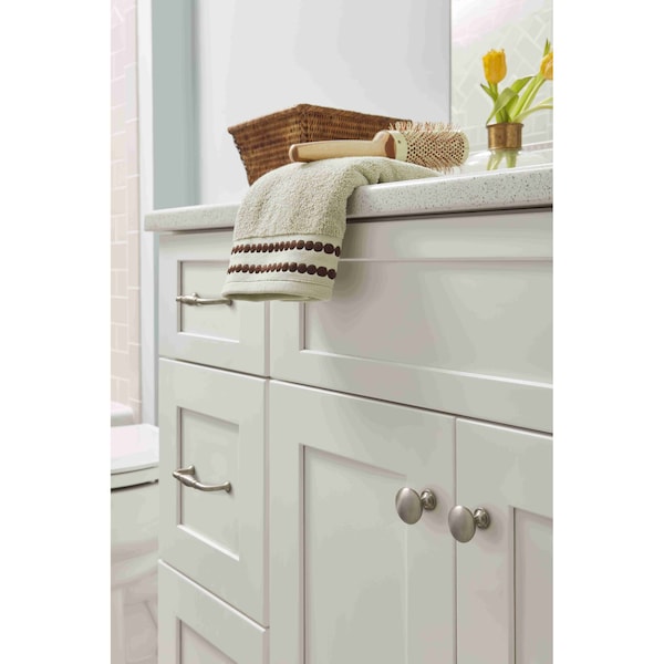 Amerock Edona 1-1/4 in 32 mm Diameter Satin Nickel Cabinet Knob, 25PK - 1913658