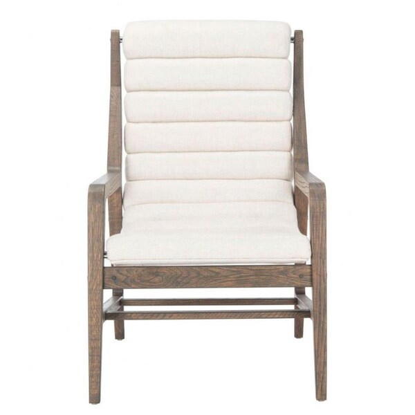 Safavieh Delaney Channel Tufted Chair, White - SFV9013A
