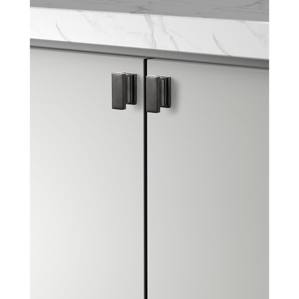 Sapphire Hexa Series 1-1/2 in. Modern Black Cabinet Knob (10-Pack) - SP-2891-51-BK-10