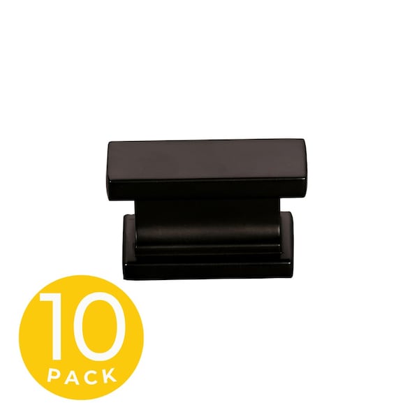 Sapphire Hexa Series 1-1/2 in. Modern Black Cabinet Knob (10-Pack) - SP-2891-51-BK-10