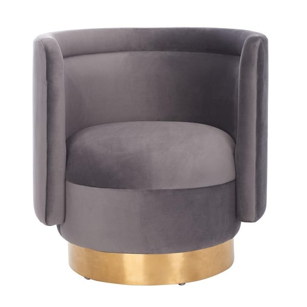 Safavieh Brynlee Swivel Accent Chair, Slate Grey & Gold - SFV4721A