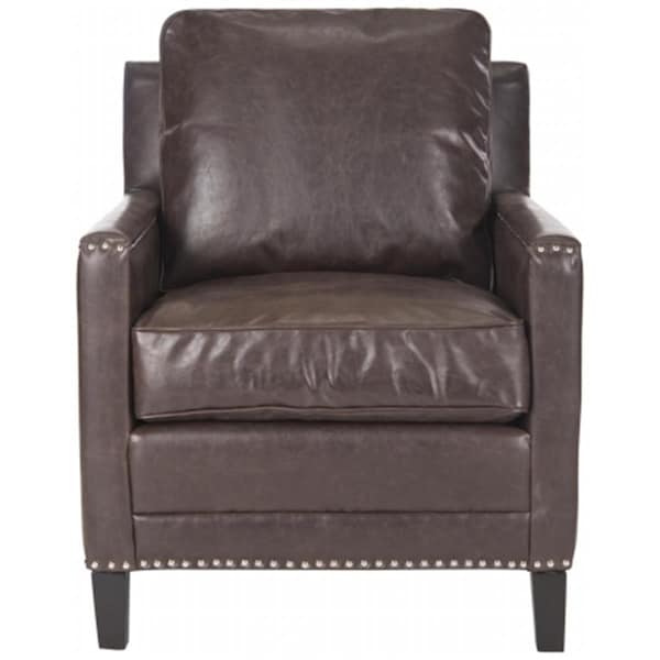 Safavieh Buckler Club Accent Chair- Antique Brown - 38.2 x 31.9 x 28.5 in. - MCR4613C