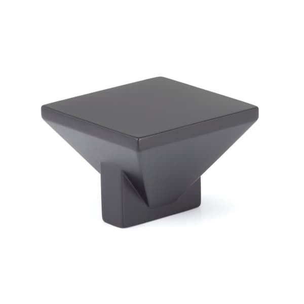 Richelieu 1 9/16-inch (40 mm) x 1 9/16-inch (40 mm) Matte Black Contemporary Cabinet Knob - BP404016900