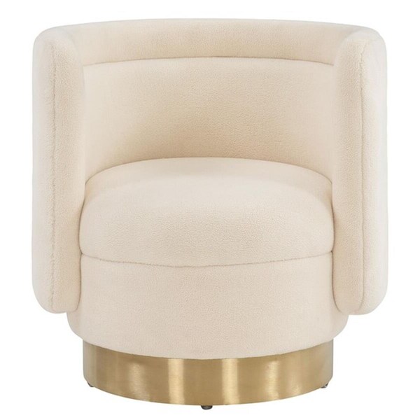 Safavieh Brynlee Swivel Accent Chair, Ivory & Gold - SFV4721C