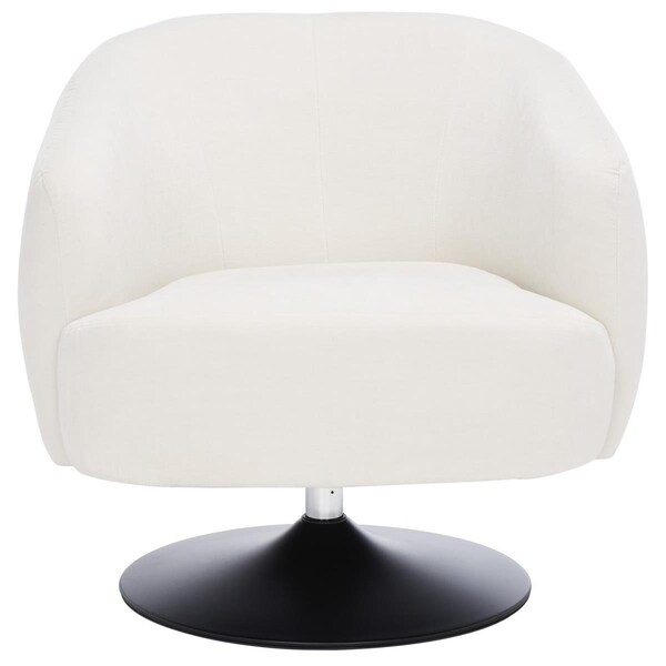Safavieh Ezro Upholstered Accent Chair, Cream & Black - ACH5105A