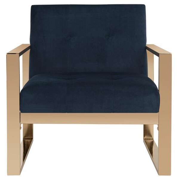 Safavieh 32 x 30 x 31 in. Vasco Accent Chair, Navy - FOX6290A