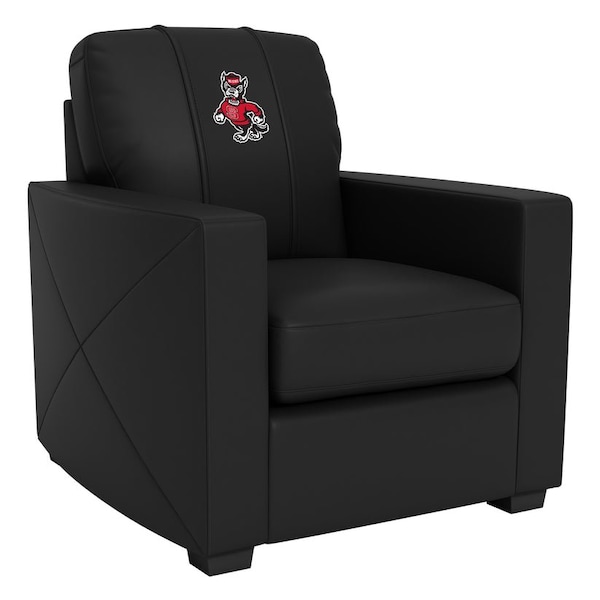 Dreamseat Silver Club Chair with North Carolina State Wolf Logo - XZ7759002CHCDBK-PSCOL13627