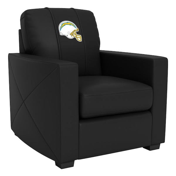 Dreamseat Silver Club Chair with Los Angeles Chargers Helmet Logo - XZ7759002CHCDBK-PSNFL20077