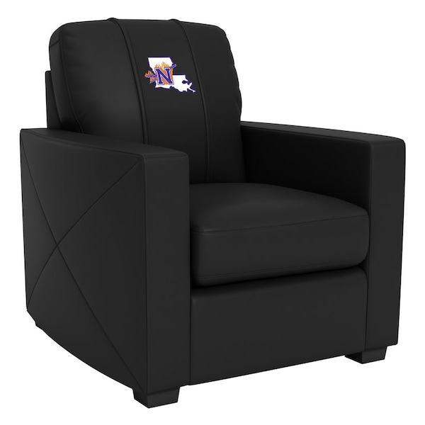 Dreamseat Silver Club Chair with Northwestern State Demons Logo - XZ7759002CHCDBK-PSCOL13665