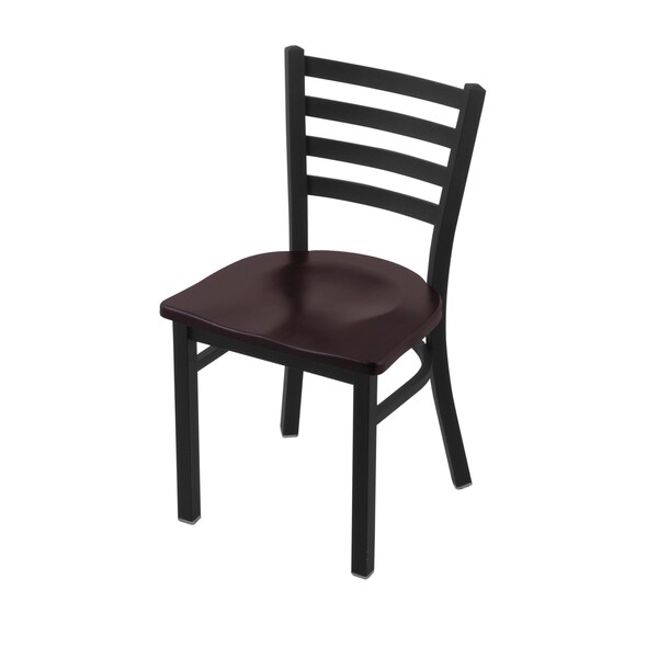 Holland Bar Stool Co 400 Jackie 18" Chair with Black Wrinkle Finish and Dark Cherry Maple Seat - 40018BWDCMPL
