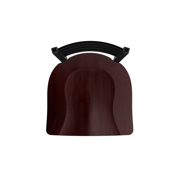 Holland Bar Stool Co 400 Jackie 18" Chair with Black Wrinkle Finish and Dark Cherry Maple Seat - 40018BWDCMPL