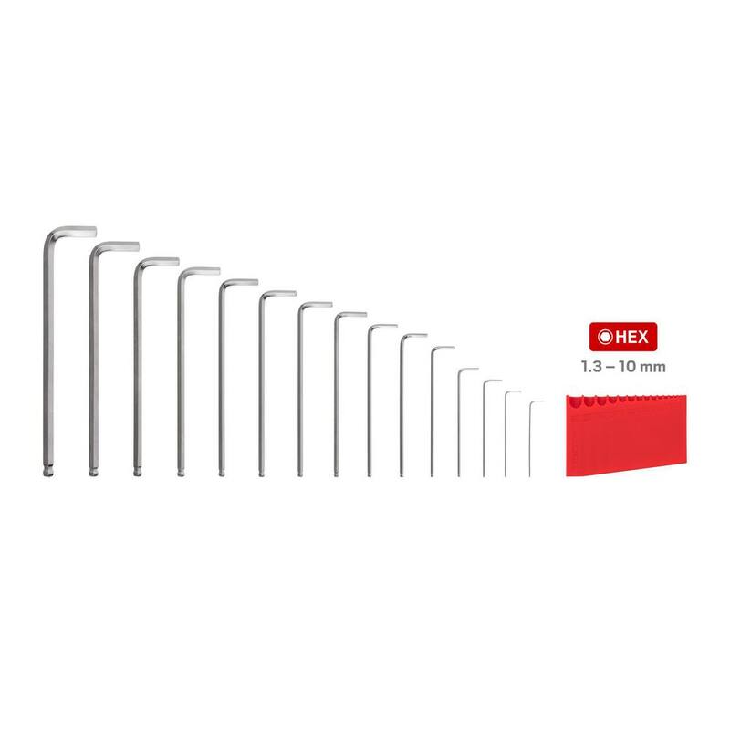 TEKTON 15-Piece (1.3-10 mm) with Holder Ball End Hex Key Set - KLX91201
