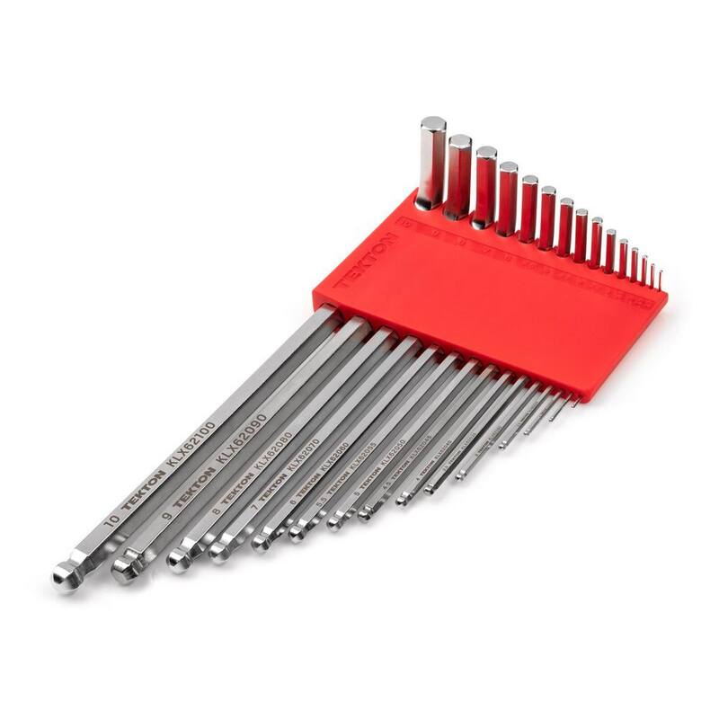 TEKTON 15-Piece (1.3-10 mm) with Holder Ball End Hex Key Set - KLX91201